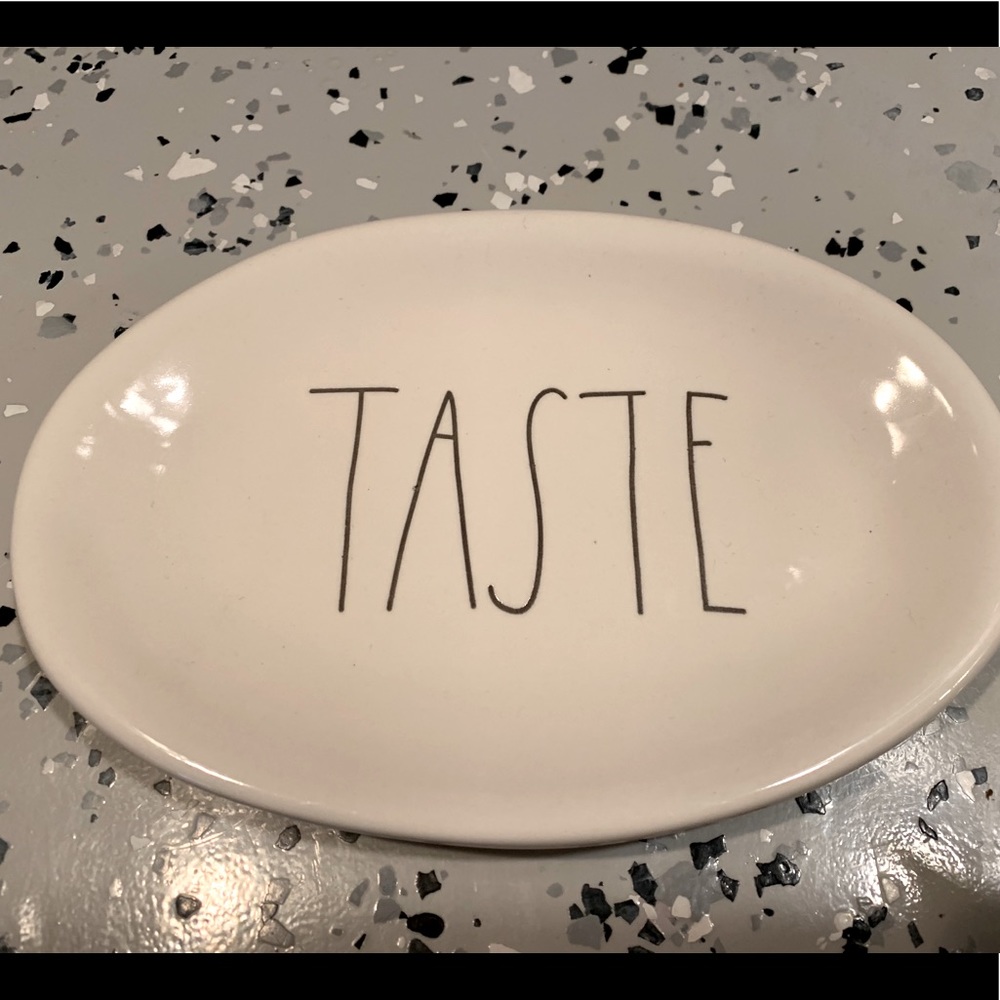 Rae Dunn small oval TASTE plate